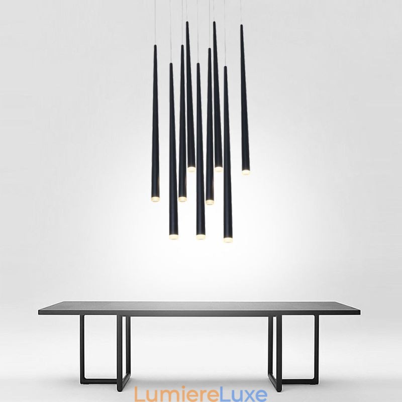 Suspension contemporaine en forme de cylindre, éclairage Meteor Rain