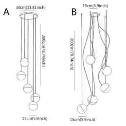 Suspension nordique en forme de cercle créatif