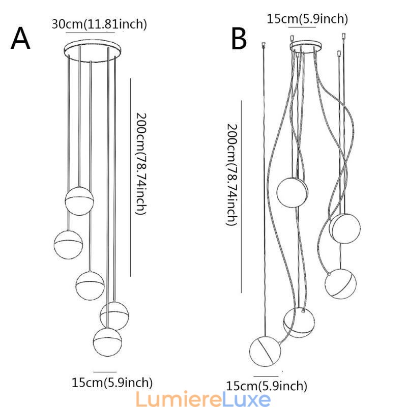 Suspension nordique en forme de cercle créatif
