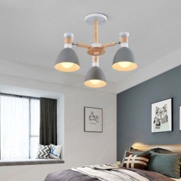 Suspension Macaron nordique, lustre créatif en bois