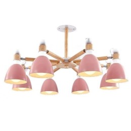 Suspension Macaron nordique, lustre créatif en bois