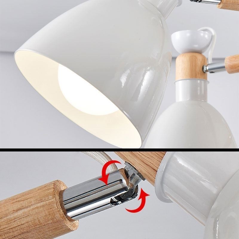 Suspension Macaron nordique, lustre créatif en bois