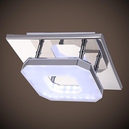 Plafonnier en acrylique moderne à 1 lumière, galvanoplastie en acier inoxydable