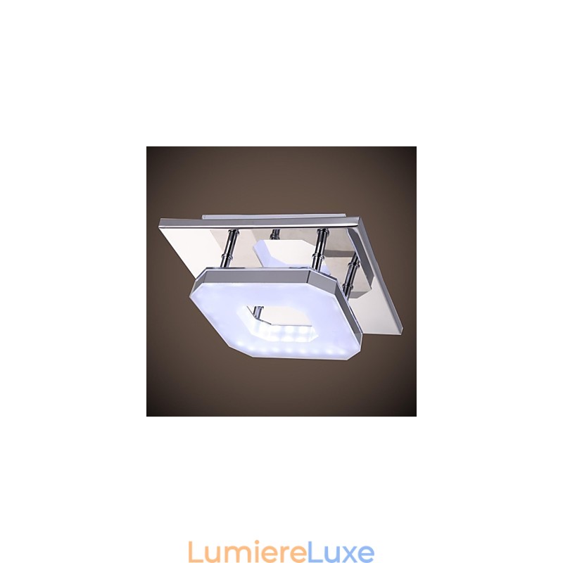Plafonnier en acrylique moderne à 1 lumière, galvanoplastie en acier inoxydable
