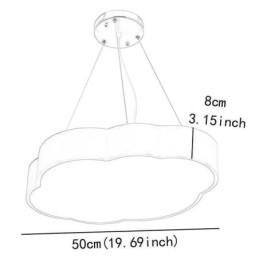 Lampe suspendue moderne et simple en forme de nuage, design créatif et dessin animé