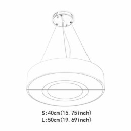Lampe suspendue ronde moderne et unique, éclairage simple et chaleureux