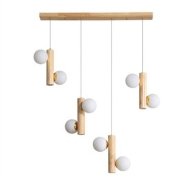 Suspension en bois Magic Bean Cluster Plafonnier Îlot