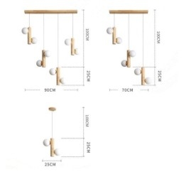 Suspension en bois Magic Bean Cluster Plafonnier Îlot
