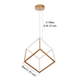 Suspension postmoderne géométrique dorée