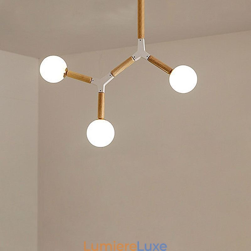 Suspension Nordic Magic Bean, éclairage créatif en bois