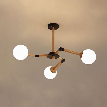 Suspension Nordic Magic Bean, luminaire créatif en bois Suspension Nordic Magic Bean, luminaire créatif en bois
