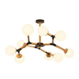 Suspension Nordic Magic Bean, luminaire créatif en bois