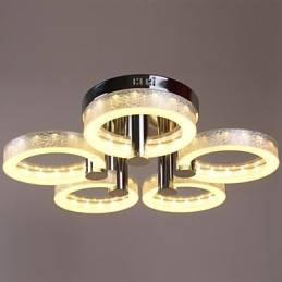 Lustre en acrylique à 5 lumières (finition chromée)