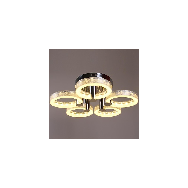 Lustre en acrylique à 5 lumières (finition chromée)