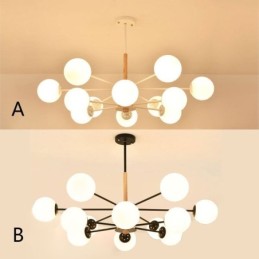 Suspension Magic Bean, luminaire nordique créatif en bois