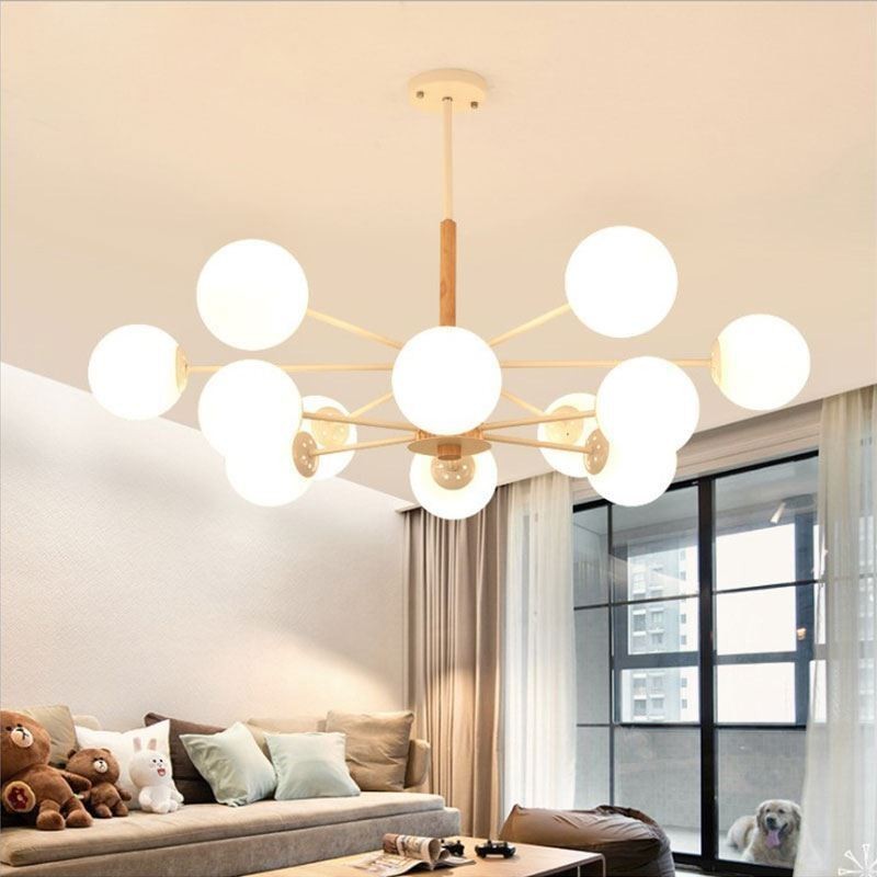 Suspension Magic Bean, luminaire nordique créatif en bois