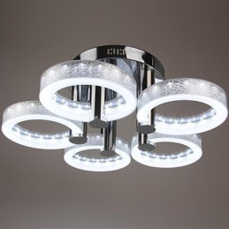 Lustre en acrylique à 5 lumières (finition chromée)