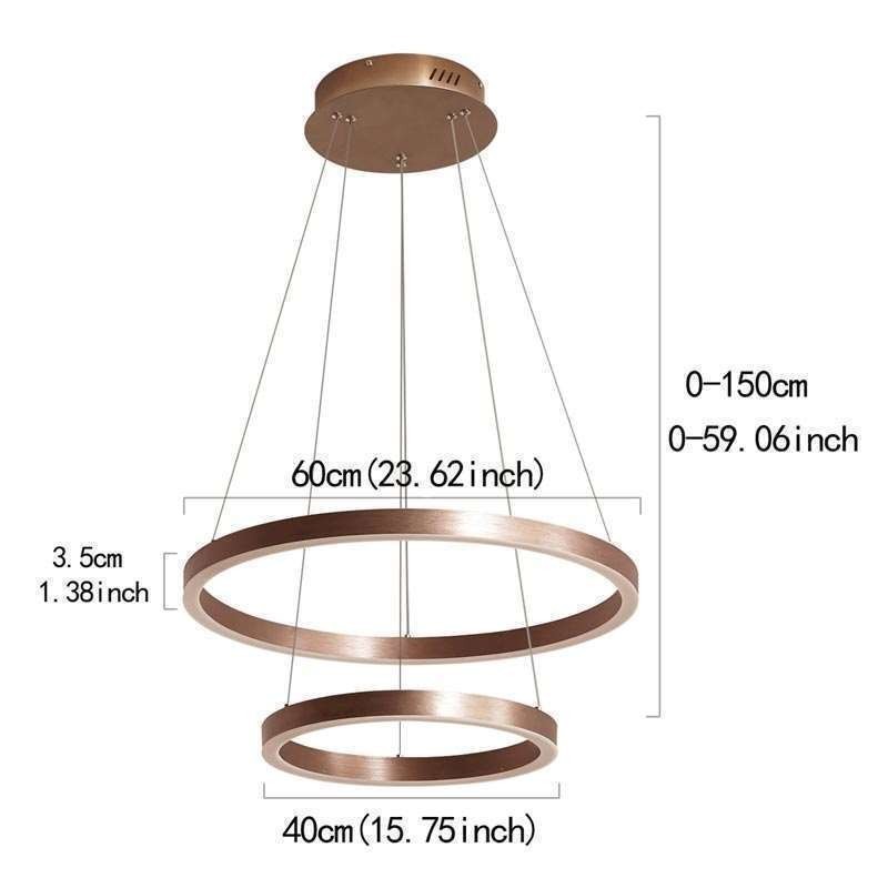 Suspension Drawing Craft 2 anneaux 60+40 cm
