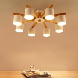 Suspension Nordic Log Macaron Light Fixture