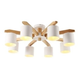 Suspension Nordic Log Macaron Light Fixture