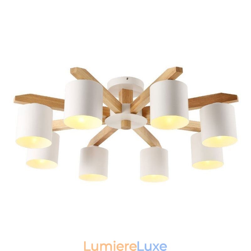 Suspension Nordic Log Macaron Light Fixture