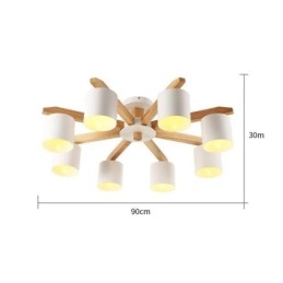 Suspension Nordic Log Macaron Light Fixture