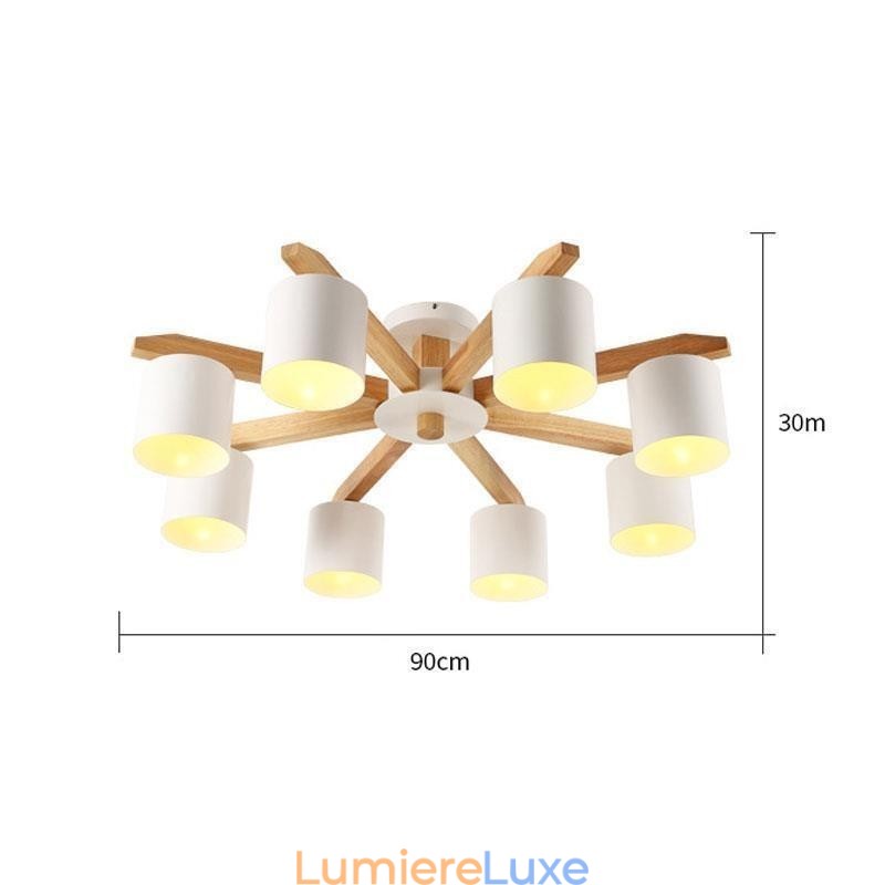 Suspension Nordic Log Macaron Light Fixture