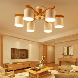 Suspension Nordic Log Macaron Light Fixture