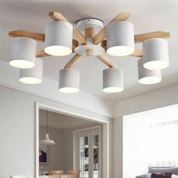 Suspension Nordic Log Macaron Light Fixture