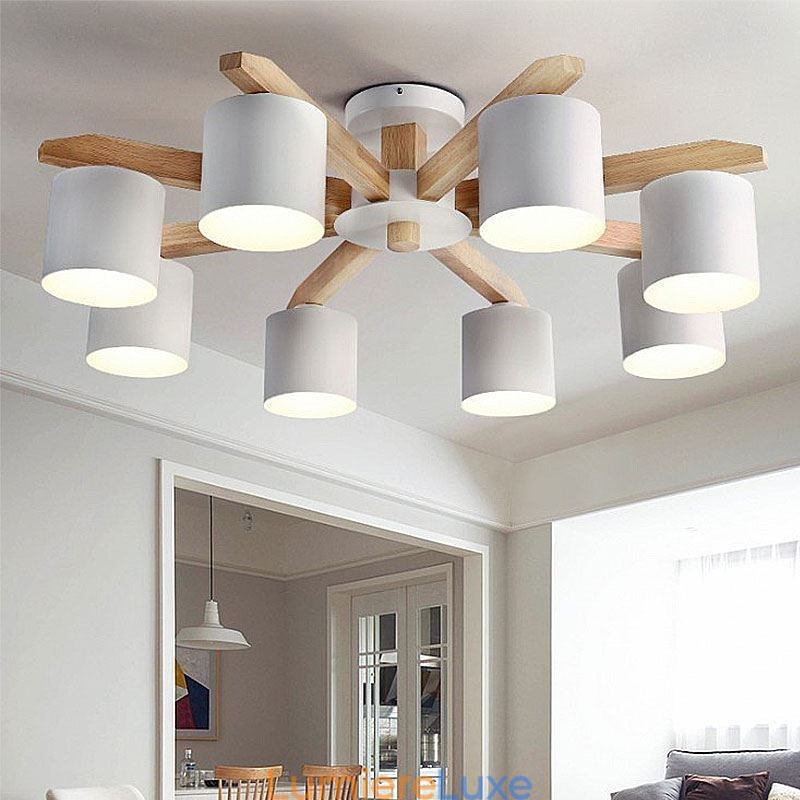 Suspension Nordic Log Macaron Light Fixture
