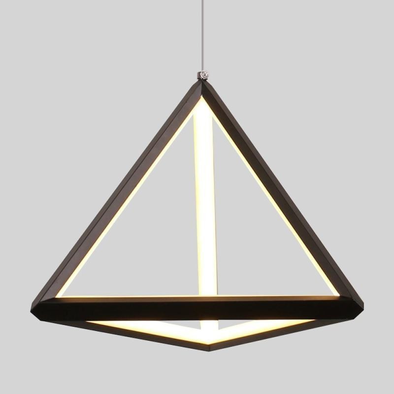 Suspension postmoderne, lampe géométrique triangulaire créative