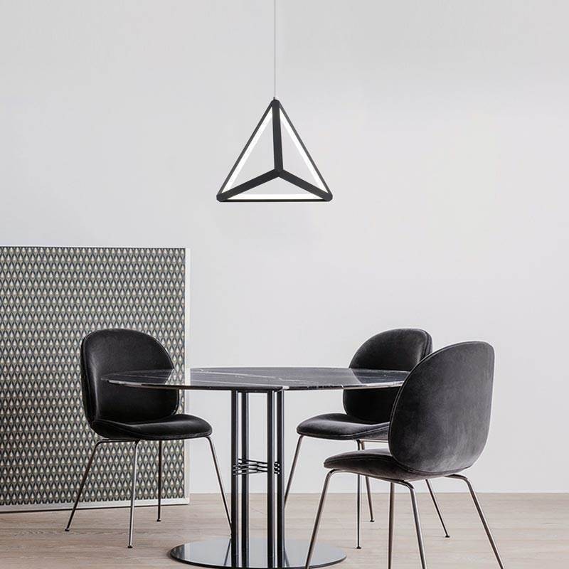 Suspension postmoderne, lampe géométrique triangulaire créative
