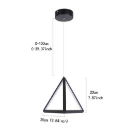 Suspension postmoderne, lampe géométrique triangulaire créative