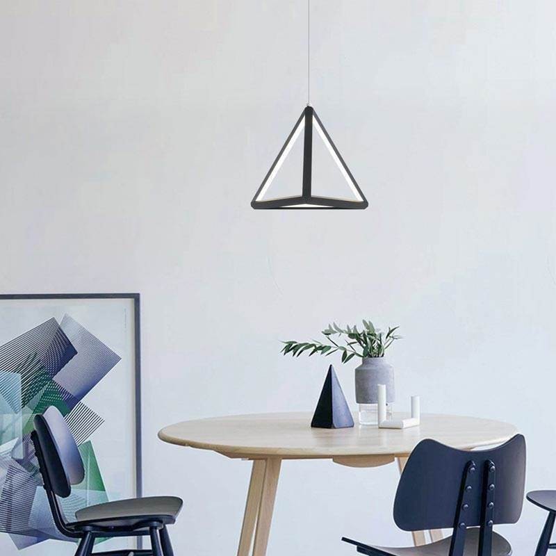 Suspension postmoderne, lampe géométrique triangulaire créative