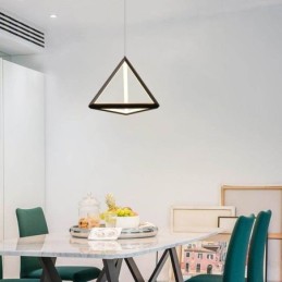 Suspension postmoderne, lampe géométrique triangulaire créative
