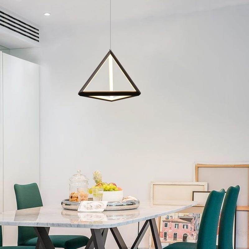 Suspension postmoderne, lampe géométrique triangulaire créative