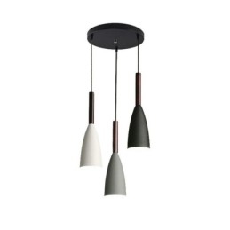 Suspension moderne et simple à trois lumières, luminaire créatif en aluminium pour café