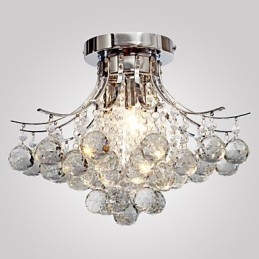 Lustre moderne en cristal à 3 lumières