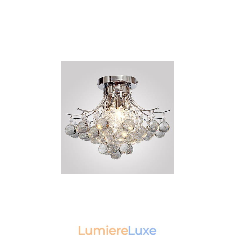Lustre moderne en cristal à 3 lumières