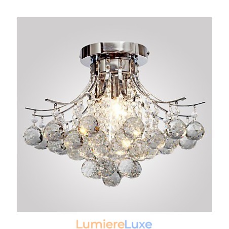 Lustre moderne en cristal à 3 lumières Lustre moderne en cristal à 3 lumières