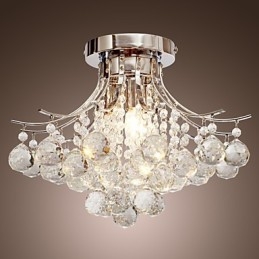 Lustre moderne en cristal à 3 lumières