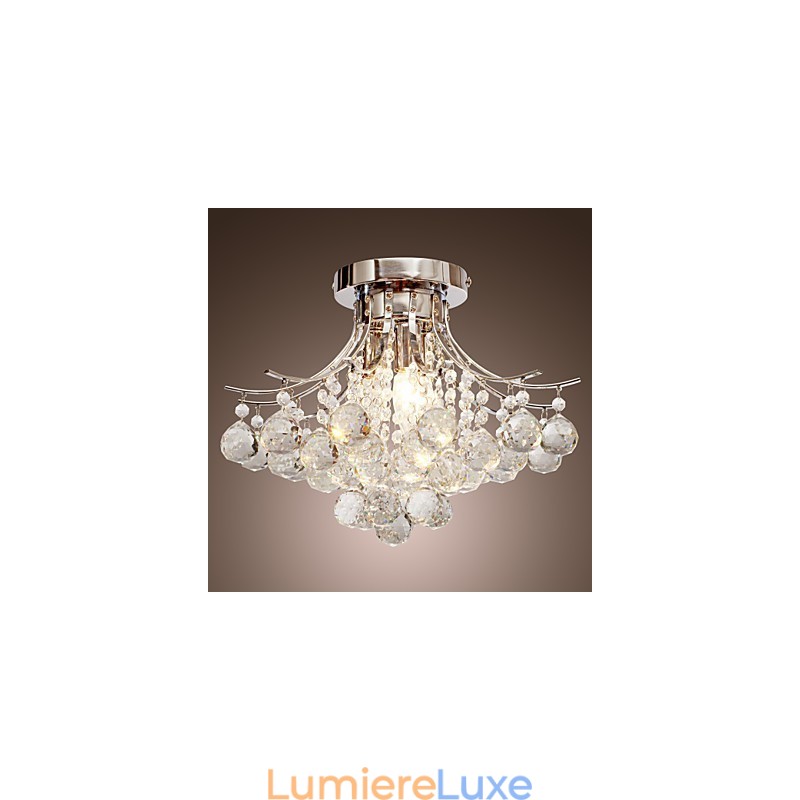 Lustre moderne en cristal à 3 lumières