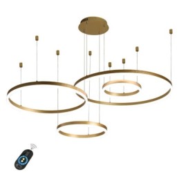 Suspension postmoderne en forme d'anneau acrylique