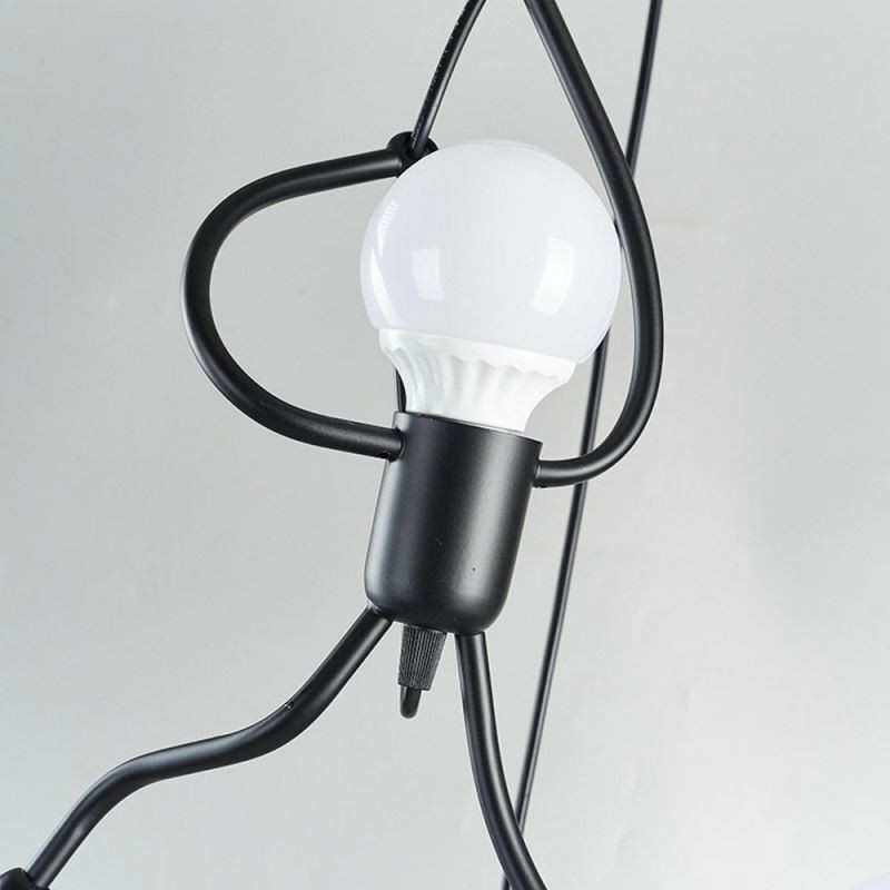 Lampe suspendue moderne et simple en forme de petit bonhomme, lumière créative