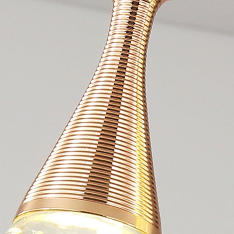 Suspension en forme de larme en verre grainé