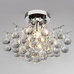 Lustre moderne en cristal à 3 lumières
