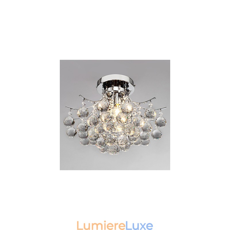Lustre moderne en cristal à 3 lumières