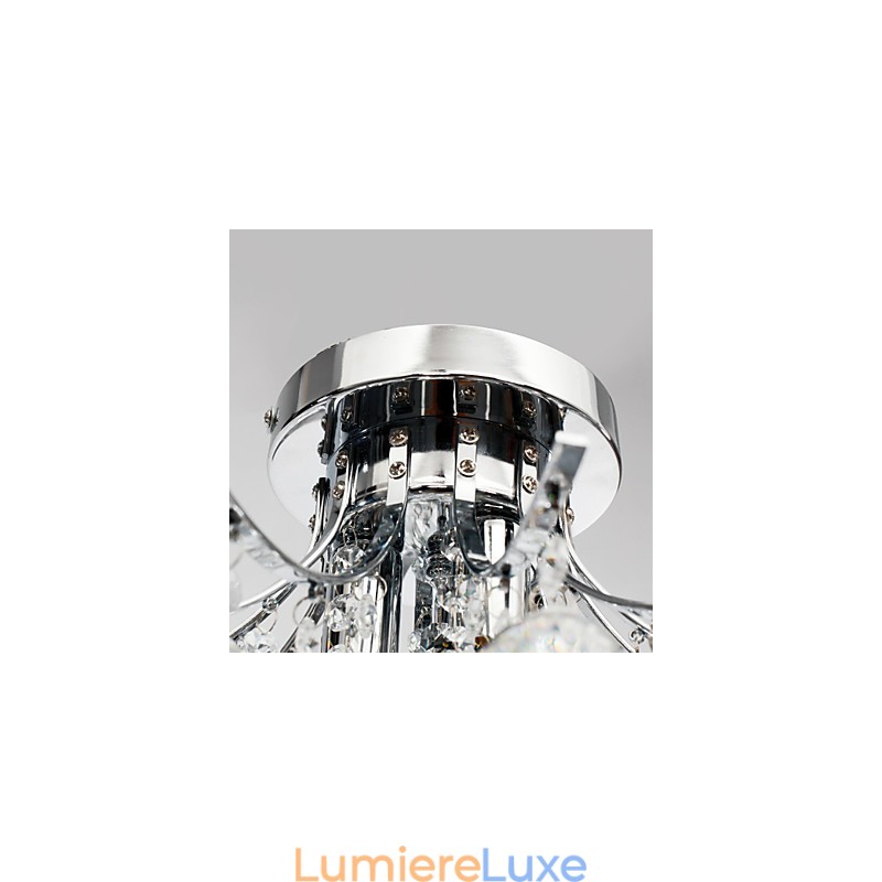 Lustre moderne en cristal à 3 lumières