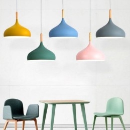 Suspension moderne en aluminium style macaron, luminaire réglable pour la maison