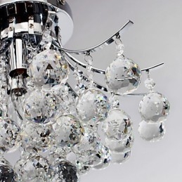 Lustre moderne en cristal à 3 lumières